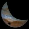 NASA's Juno spacecraft captured this image of Jupiter's moon Io casting its shadow on Jupiter.