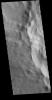 This image from NASA's Mars Odyssey shows part of the inner rim of an unnamed crater in Terra Sabaea.