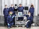 Some of the dozens of engineers involved in creating a ventilator prototype specially targeted to coronavirus disease patients at NASA's Jet Propulsion Laboratory in Southern California.