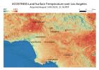This ECOSTRESS temperature map shows the land surface temperatures throughout Los Angeles County on Aug. 14, 2020, during a heat wave.