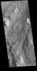 This image from NASA's Mars Odyssey shows a section of Ares Vallis. Ares Vallis is a large channel that arises in Iani Chaos, passes through Margaritifer Terra, and then empties into Chryse Planitia.