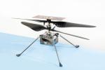 This image shows the flight model of NASA's Ingenuity Mars Helicopter.