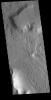 This image from NASA's Mars Odyssey shows an area located between the uplands of Aeolis Mensae and Aeolis Planum.