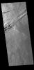 This image from NASA's Mars Odyssey shows part of Albor Fossae. These fossae (graben) are located on the southeastern flank of Albor Tholus, one of the volcanoes of the Elysium volcanic complex.