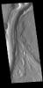 This image from NASA's Mars Odyssey shows a section of unnamed channel located at the margin where large northward flowing channels enter Chryse Planitia.