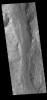 This image from NASA's Mars Odyssey shows a small section of Ma'adim Valles. Ma'adim Valles is an outflow channel that starts in the southern lowlands and flows northward into Gusev crater, the home of the MER Spirit rover.