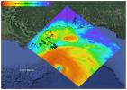 NASA's ECOSTRESS instrument produced this radiance map of Hurricane Ida making landfall in Louisiana in August, 2021.