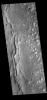 This image from NASA's Mars Odyssey shows the western edge of Ariadnes Colles. The term colles means hills or knobs.