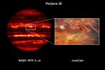 This composite image shows a hot spot in Jupiter's atmosphere during perijove 30.