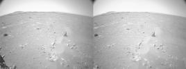 Perseverance relies on left and right navigation cameras. The view seen here combines the perspective of two cameras rover during the rover's first drive using AutoNav, it's auto-navigation function.