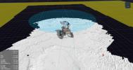 This computer simulation shows NASA's Perseverance Mars rover as it carried out its first drive using its auto-navigation feature, which allows it to avoid rocks and other hazards without input from engineers back on Earth.