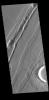 This image from NASA's Mars Odyssey shows part of Tractus Catena, just one of many north/south trending tectonic graben located south and east of Alba Mons.
