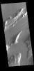 This image from NASA's Mars Odyssey shows linear depressions called Mareotis Fossae. They are part of a huge region of graben that comprise Tempe Terra.