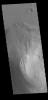 This image from NASA's Mars Odyssey shows the large layered deposit on the floor of Gale. The Curiosity Rover is located in Gale Crater. Gale crater is 150km (90 miles) in diameter.