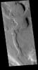 This image from NASA's Mars Odyssey shows a portion of an unnamed channel in northern Arabia Terra.