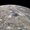 This look at the complex surface of Jupiter's moon Ganymede came from NASA's Juno mission during a close pass by the giant moon in June 2021.