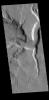 This image from NASA's Mars Odyssey shows a section of Mamers Valles, a complex channel nearly 1000 km long (600 miles).