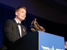 The chief pilot for NASA's Ingenuity Mars Helicopter, Håvard Grip, speaks at the Robert J. Collier Dinner in Washington on June 9, 2022.