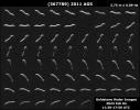 This collage represents NASA radar observations of near-Earth asteroid 2011 AG5 on Feb. 4, 2023, one day after its close approach to Earth brought it about 1.1 million miles (1.8 million kilometers) from our planet.