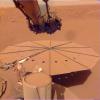 InSight captured this image of one of its dust-covered solar panels on April 24, 2022, the 1,211th Martian day, or sol, of the mission.