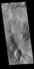 This image from NASA's Mars Odyssey shows part of the northeastern portion of Jezero Crater.