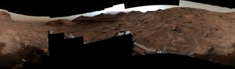 NASA's Curiosity Mars rover captured this 360-degree panorama near a location nicknamed Sierra Maigualida on May 22, 2022. The panorama is made up of 133 individual images captured by Curiosity's Mast Camera, or Mastcam.