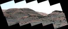 NASA's Curiosity Mars rover captured this view of a sulfate-bearing region using its Mastcam on May 2, 2022. Dark boulders seen near the center are thought to have formed from sand deposited in ancient streams or ponds.