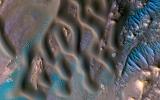 This image acquired on December 13, 2017 by NASA's Mars Reconnaissance Orbiter shows a variety of wind-related features near the center of Gamboa Crater. Larger sand dunes form sinuous crests and individual domes.