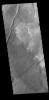 This image from NASA's Mars Odyssey shows part of Nili Patera. Nili Patera is the northern caldera in the immense volcanic complex of Syrtis Major Planum.