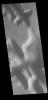 This image from NASA's Mars Odyssey shows part of Louros Valles on the southern part of Ius Chasma.