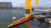 Saildrones like the one seen here are part of the fleet of autonomous marine research vessels measuring factors such as ocean currents, salinity, and chlorophyll content as part of NASA's S-MODE field campaign.