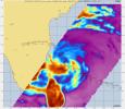 Data from the COWVR and TEMPEST instruments aboard the ISS was used to create this image of Tropical Cyclone Mandous, which forecasters used to understand the December 2022 storm's intensity and predict its path toward southern India.