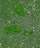NASA's Terra spacecraft shows three of London's many parks, found north of the Thames River.
