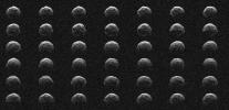 This collage represents a selection of NASA radar observations of near-Earth asteroid 2006 HV5 on April 25, 2023, less than one day before its close approach with our planet at a distance of about 1.5 million miles (2.4 million kilometers).