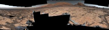 This panorama captured by NASA's Curiosity Mars rover shows a location nicknamed Pontours where scientists spotted preserved, ancient mud cracks believed to have formed during long cycles of wet and dry conditions over many years.