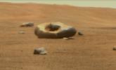 NASA's Perseverance Mars rover captured this doughnut-shaped rock in Jezero Crater from about 328 feet (100 meters) away using its Remote Microscopic Imager (RMI), on June 22, 2023.