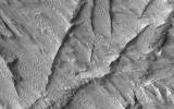 This image acquired on March 16, 2023 by NASA's Mars Reconnaissance Orbiter shows a group of curved ridges in an area called Lycus Sulci, which is located near the Olympus Mons volcano.