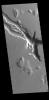This image from NASA's Mars Odyssey shows Hebrus Valles, located west of the Elysium Volcanic complex.