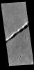 This image from NASA's Mars Odyssey shows a linear feature, part of Labeatis Fossae.