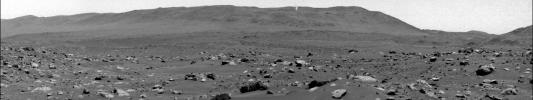 NASA's Perseverance rover captured this Martian dust devil moving east to west at a clip of about 12 mph (19 kph) along Thorofare Ridge on Aug. 30, 2023.