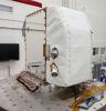 The imaging spectrometer sits at NASA's Jet Propulsion Laboratory in August 2023, before shipment to Planet Labs PBC in San Francisco. The instrument will be integrated into a Tanager satellite over the next several months.