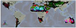 NASA's EMIT produced its first global maps of hematite, goethite, and kaolinite in Earth's dry regions using data from the year ending November 2023.
