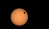 NASA's Perseverance Mars rover used its Mastcam-Z camera to capture the silhouette of Deimos, one of the two Martian moons, as it passed in front of the Sun on Jan. 19, 2024.