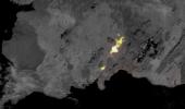 NASA's Terra spacecraft shows volcanic activity near the town of Grindavik, Iceland on January 14, 2024.