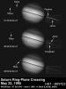 This sequence of images from NASA's Hubble Space Telescope, taken on May 22, 1995, documents a rare astronomical alignment, Saturn's magnificent ring system turned edge-on. This occurs when the Earth passes through Saturn's ring plane.